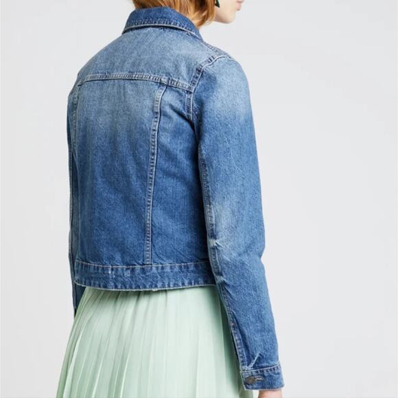 Noisy May Distressed Denim Jacket Blue Medium Wash Classic Trendy Streetwear S - Picture 8 of 14